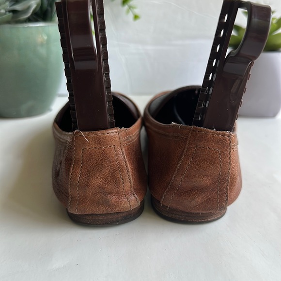 FRYE Carson Brown Leather Ballet Flats Women’s Sz 7M - Picture 3 of 15